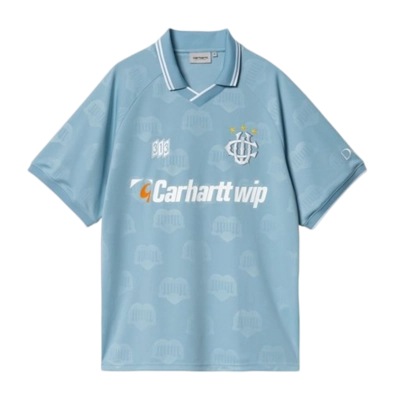 T-Shirt Carhartt WIP Unisex S/S Hartt's Football Heart Train Jacquard Bluebird