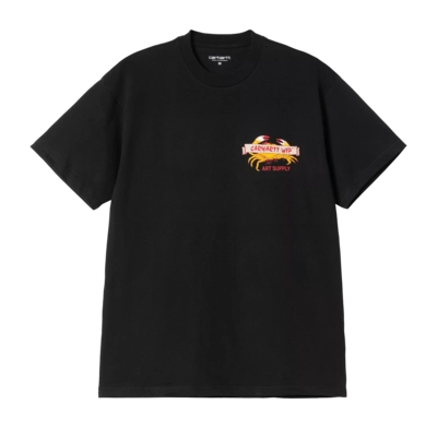 T-shirt Carhartt WIP Unisexe S/S Crab Paint Black