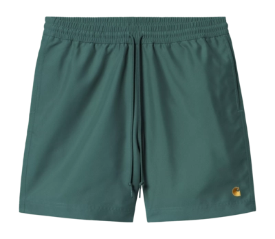 Swim Trunk Carhartt WIP Unisex Chase Rainforest / Gold