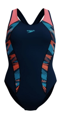 Badeanzug Speedo Eco+ Plastisol Laneback Damen Navy Multi