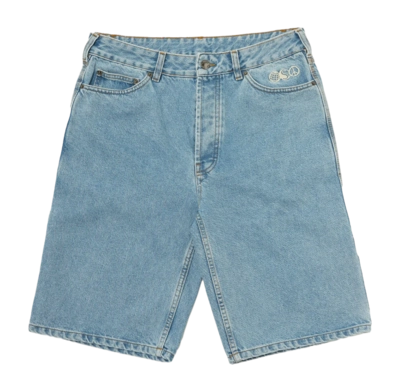Short Sabbatical Vintage Unisex Carpenter Denim Washed Blue