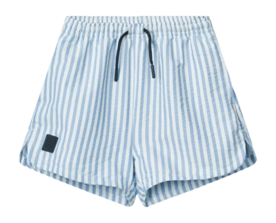 Zwembroek Liewood Aiden Seersucker Board Shorts Stripe Riverside / Creme De La Creme