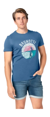 T-Shirt Brunotti Tim-Print Night Blue Herren