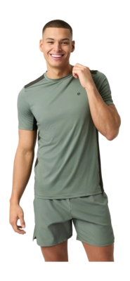 Tennis Shirt Björn Borg Men Ace Mesh Panel T-Shirt Agave Green