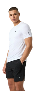 Tennis Shirt Björn Borg Men Ace Mesh Panel T-Shirt Brilliant White 25