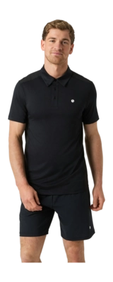 Tennispolo Björn Borg Men Ace Mesh Panel Polo Shirt Black Beauty