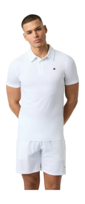 Tennispolo Björn Borg Men Ace Mesh Panel Polo Shirt Brilliant White
