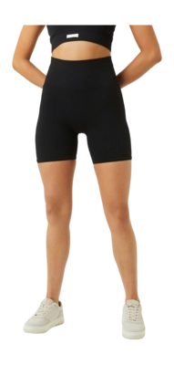 Leggings Björn Borg Women Studio Seamless Ribbed Shorts Black Beauty