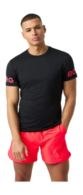 T-Shirt Björn Borg Men Borg T-Shirt Black Beauty Pink