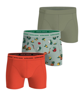 Boxershort Björn Borg Cotton Stretch Boxer Multipack 4 Herren Red / Green (3-pack) 25