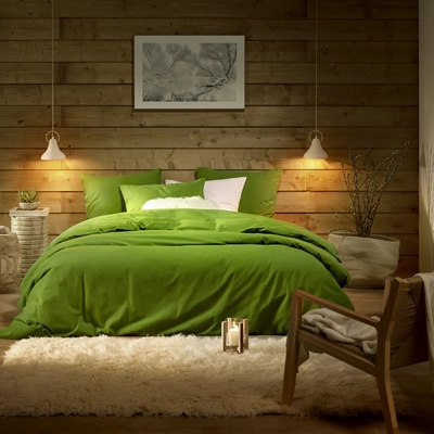 Bettwäsche De Witte Lietaer Laura Khaki Baumwolle Flanel