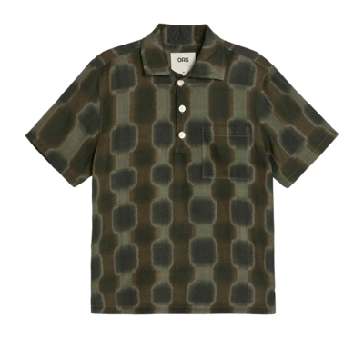 Hemd OAS Herren Taupe Totemic Girona Linen