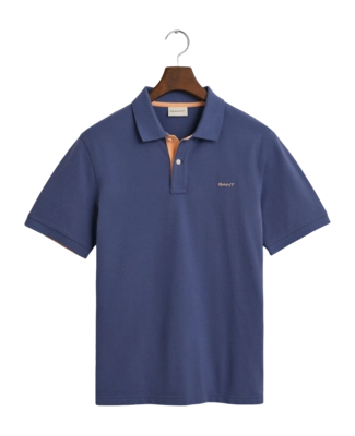 Polo GANT Men Reg Contrast Pique Ss Polo Dusty Navy 25