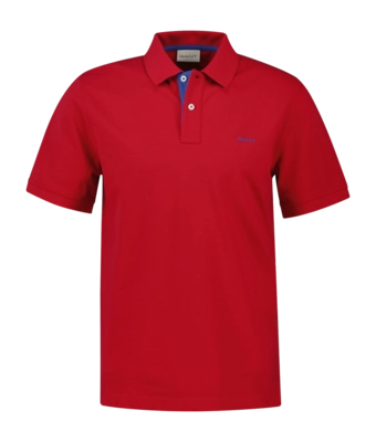 Polo GANT Homme Reg Contrast Pique Ss Polo Ruby Red 25