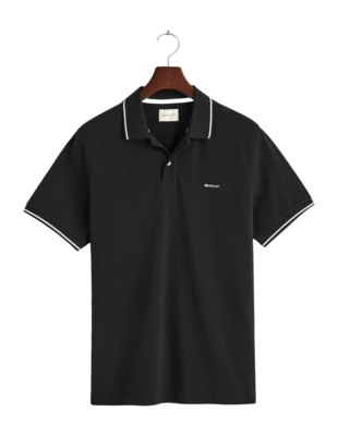 Polo Shirt GANT Men Tipping Ss Pique Polo Shirt Shirt Black '25