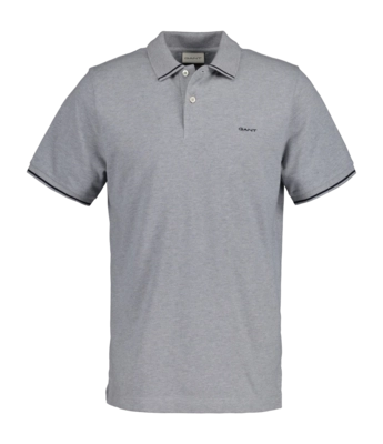 Polo Shirt GANT Men Tipping Ss Pique Polo Shirt Shirt Grey Melange '25