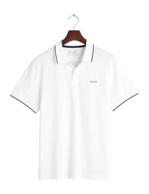 Polo Shirt GANT Men Tipping Ss Pique Polo Shirt White 25