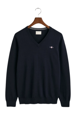 Pull GANT Homme Classic Cotton V-Neck Evening Blue 25