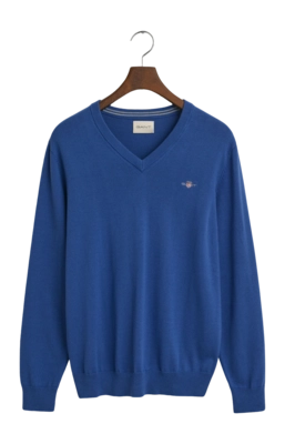 Trui GANT Men Classic Cotton V-Neck Rich Blue 25