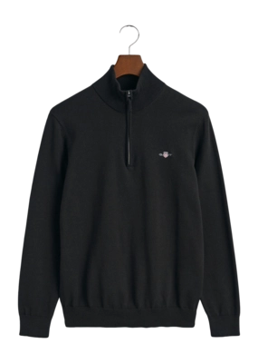 Pull GANT Homme Classic Cotton Half Zip Black 25