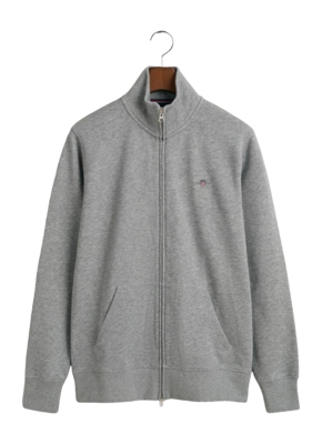 Gilet GANT Homme Reg Shield Full Zip Sweat Grey Melange 25