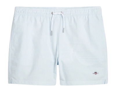 Badehose GANT Herren Seersucker Swim Shorts Fresh Blue 25