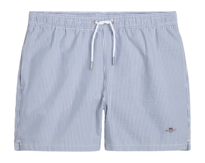 Zwembroek GANT Men Seersucker Swim Shorts Rich Blue 25