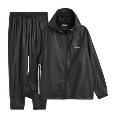 Regenpak Tretorn Unisex Packable Rainbreaker Set Black