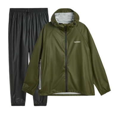 Regenpak Tretorn Unisex Packable Rainbreaker Set Forest Green