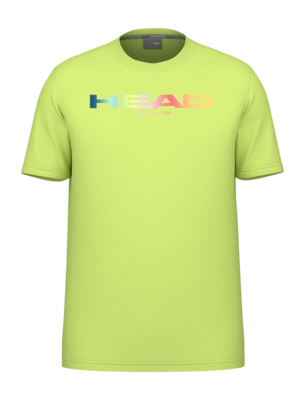 Tennis Shirt HEAD Men Rainbow Tee Lightlime