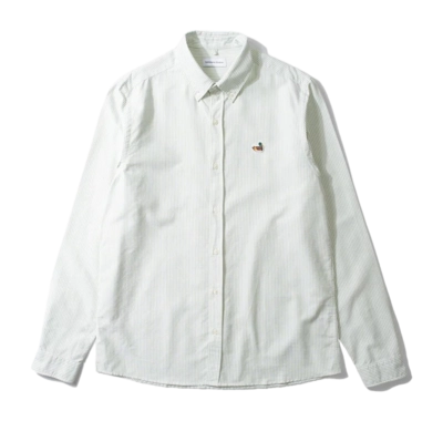 Shirt Edmmond Studios Men BD Striped Duck Edition Plain Green