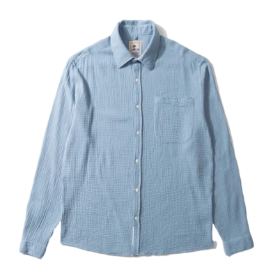 Shirt Edmmond Studios Men Snap Plain Steel