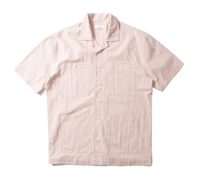 Hemd Edmmond Studios Multi Pocket Short Sleeve Herren Plain Pink