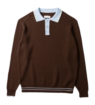 Polo Edmmond Studios Men Knitted Chocolate