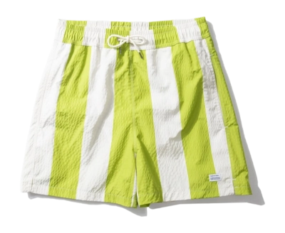 Swim Shorts Edmmond Studios Men Striped Seersucker Green