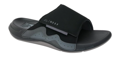 Tongs Reef Men Swell Cruiser Slide Black Grey