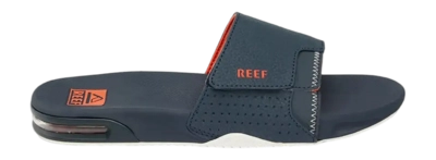 Tongs Reef Men Fanning Slide Navy Orange White