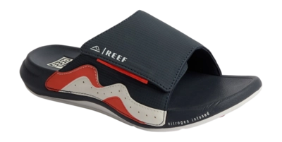 Tongs Reef Men Swell Cruiser Slide Navy White Orange