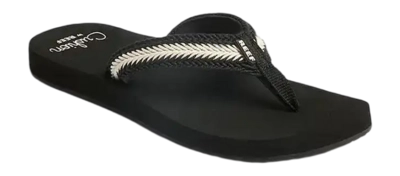 Slipper Reef Women Baja Maria Black Vintage