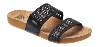Slipper Reef Women Cushion Woven Vista Black