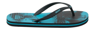 Slipper Reef Kids Switchfoot Print Washed Aqua