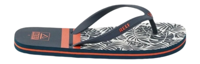 Slipper Reef Kids Switchfoot Print Navy Orange Tropic
