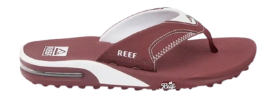 Tongs Reef Homme Fanning Pregame Maroon White