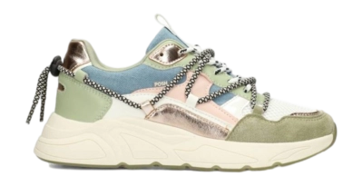Sneaker POSH by Poelman Women Cari Green With Combination