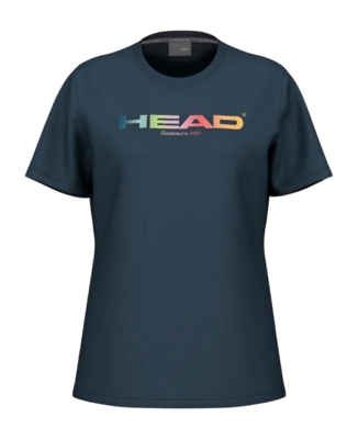 Tennis Shirt HEAD Women Rainbow Tee Navy