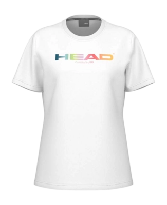 Tennis Shirt HEAD Women Rainbow Tee White