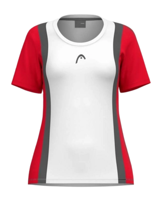 T-Shirt de Tennis Head Femmes Club 25 Tech Tee Red White