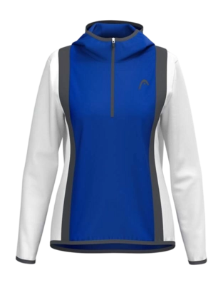 Pull de Tennis Head Femme Club 25 Tech Hoodie Royal White
