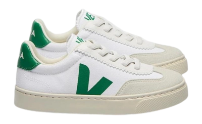 Veja Kids Small Volley Canvas White Emeraude