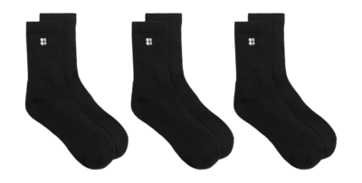 Sok Sweaty Betty Women Essentials Crew Black (3-Pack)